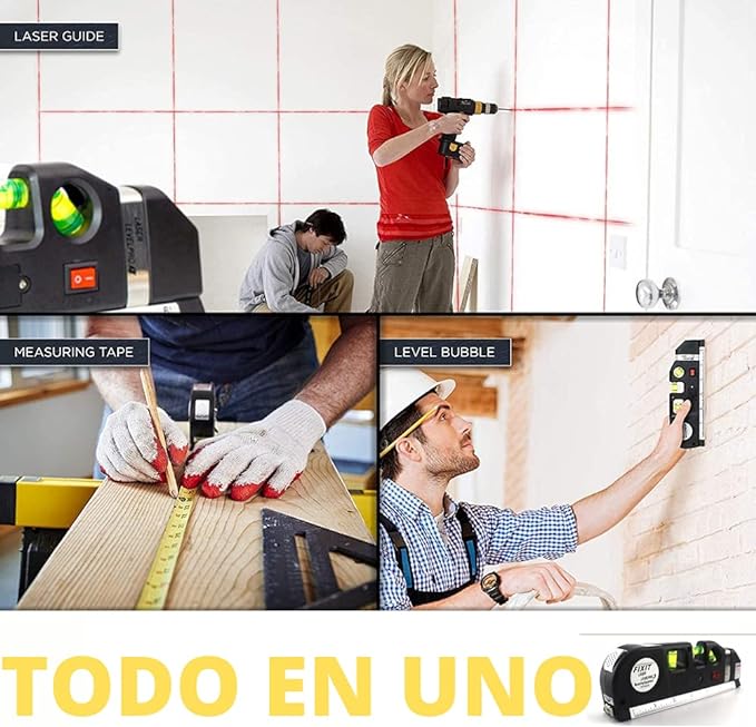 LaserCheck |👷🏼‍♂️Nivelador 4 En 1 📏